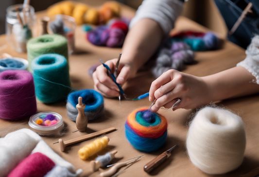 Crafting Joy with Maria Callary Toys Hands at Work in the Needle Felting Process