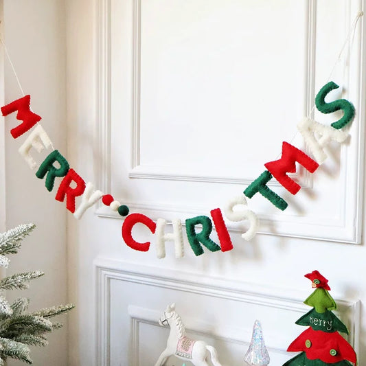 1.5m Merry Christmas Felt Garland by Maria Callary Toys