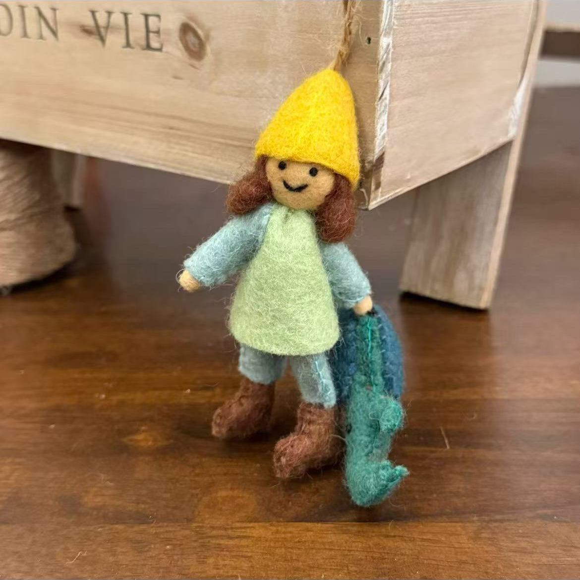 Charming Handmade Wool Doll Hanging Decoration By Maria Callry Toys