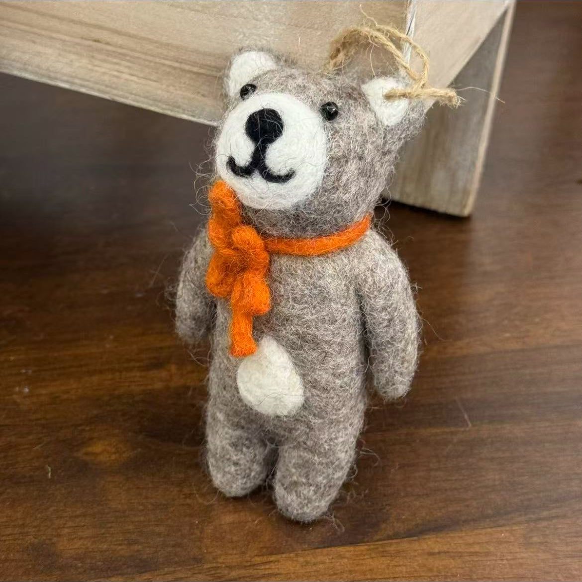 Felted Bear Hanging Decoration By Maria Callary Toys