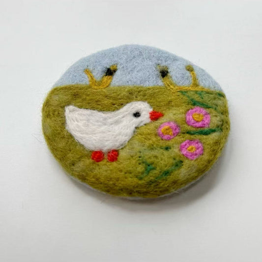 Handmade Duck Wool Felt Drink Coasters