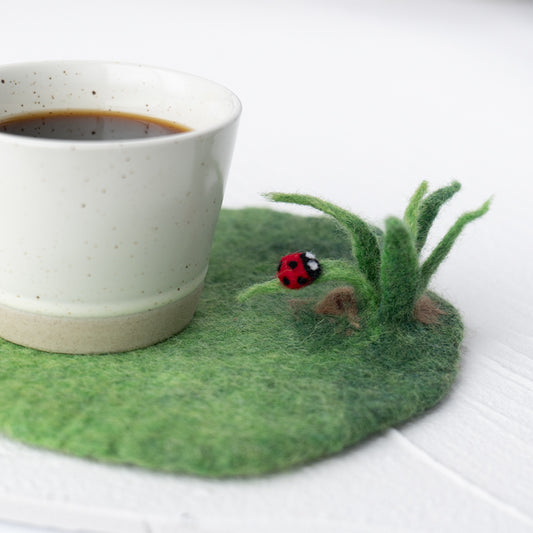 Ladybug Felt Coaster By Maria Callary Toys
