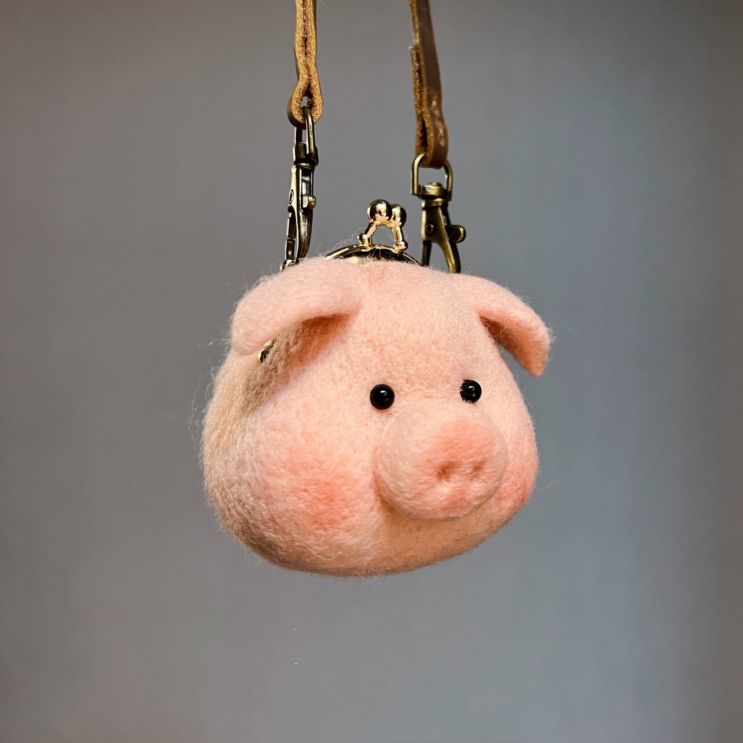 Piggy Charm Mini Kiss-Lock Coin Purse