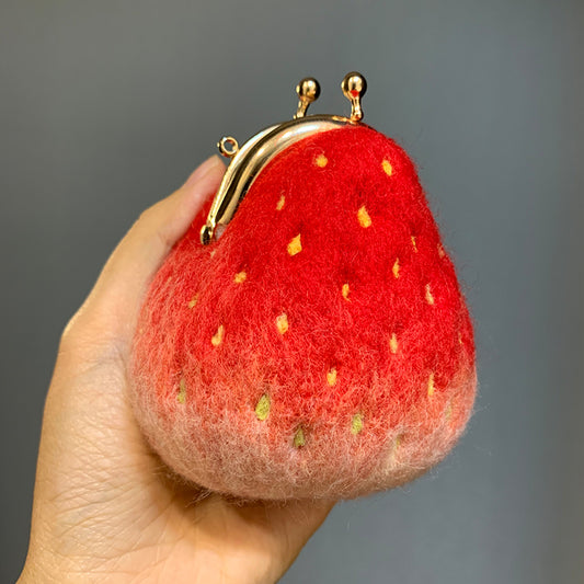 Strawberry Delight Mini Kiss-Lock Coin Purse