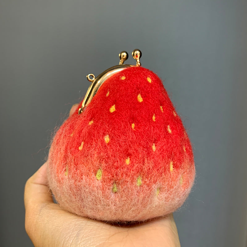 Strawberry Delight Mini Kiss-Lock Coin Purse