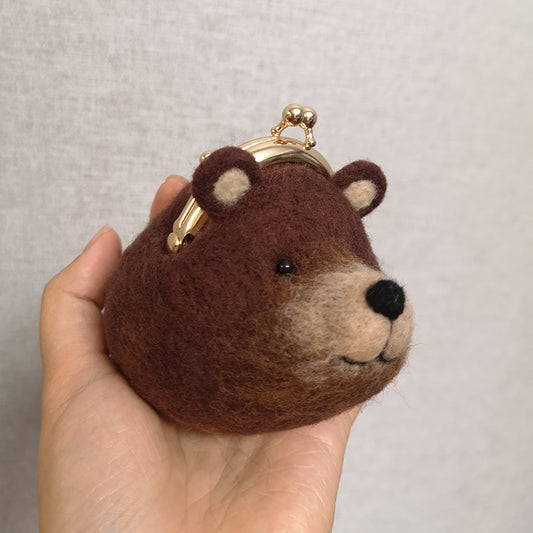 Cute Bear Mini Kiss-Lock Coin Purse