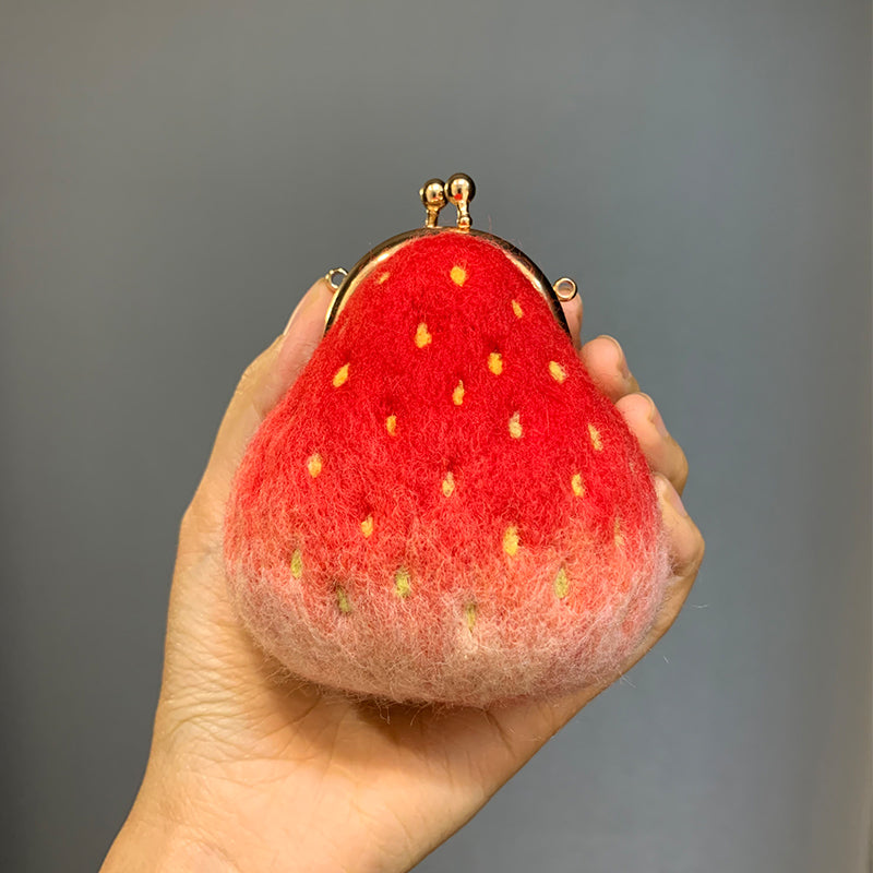 Strawberry Delight Mini Kiss-Lock Coin Purse
