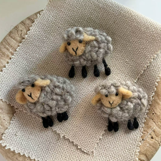 Felt Sheep Brooch Pin
