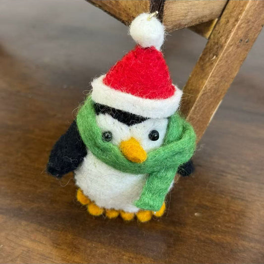 Needle Felt Penguin Keychain Bag Charm By Maria Callary Toys