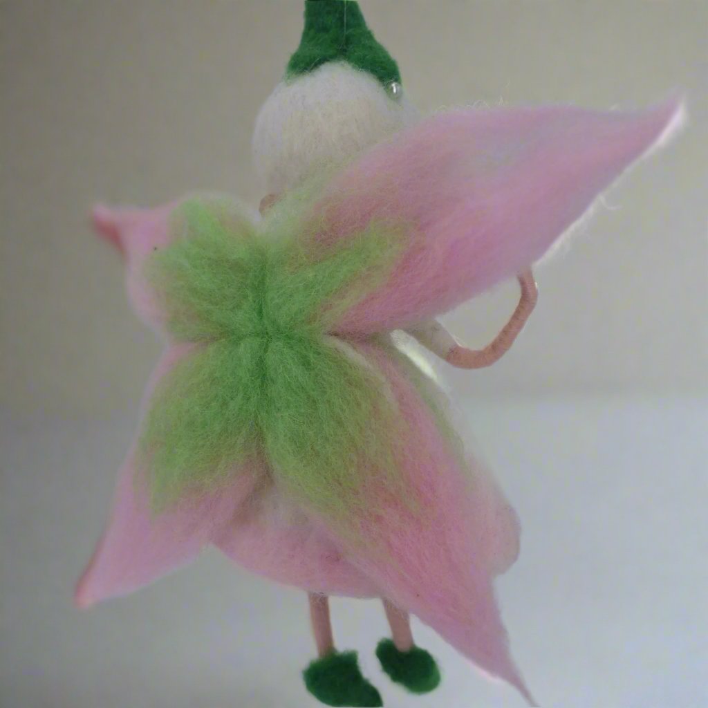 Handmade Olivia felt angel by Maria Callary Toys, a perfect gift idea for Christmas, birthdays, or special occasions.