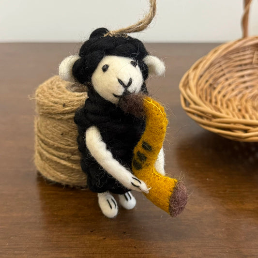 Sax Black Sheep Hanging Decoration By Maria Callary Toys