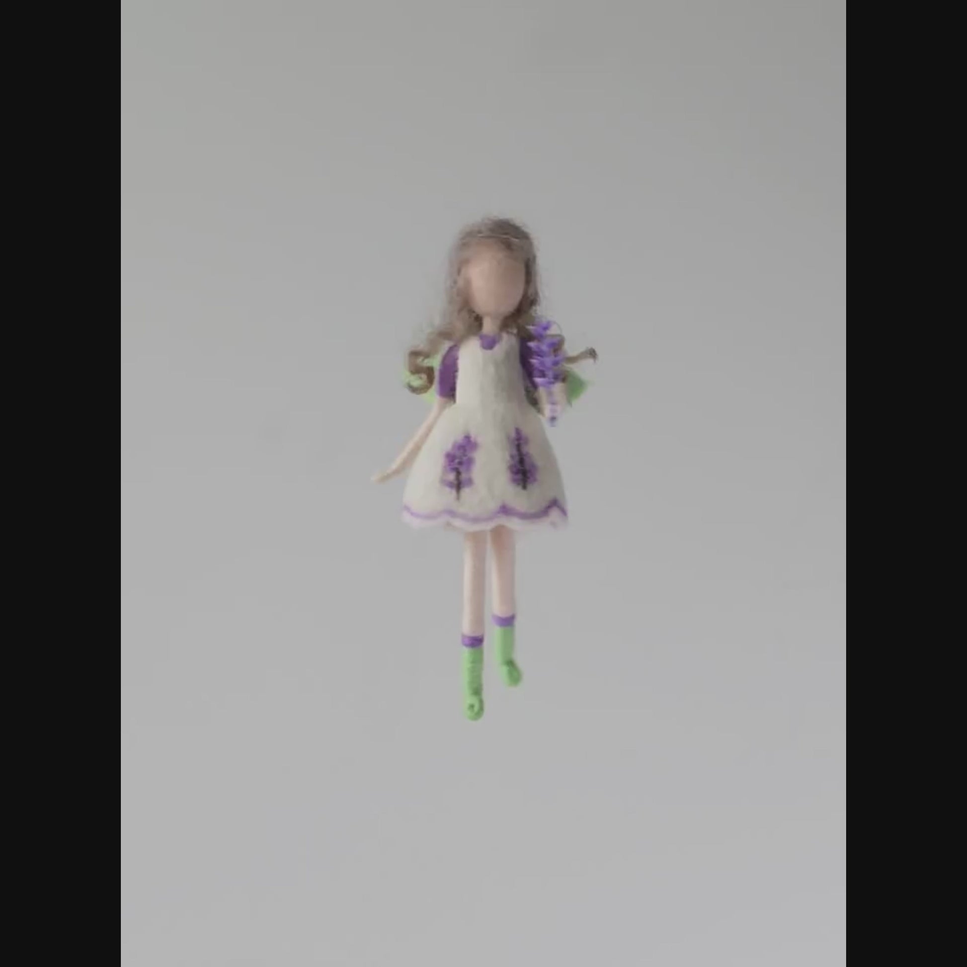 Fairy inspired wool doll handmade by Maria Callary Toys