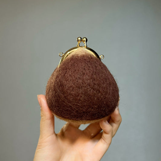 Charming Chestnut Mini Kiss-Lock Coin Purse