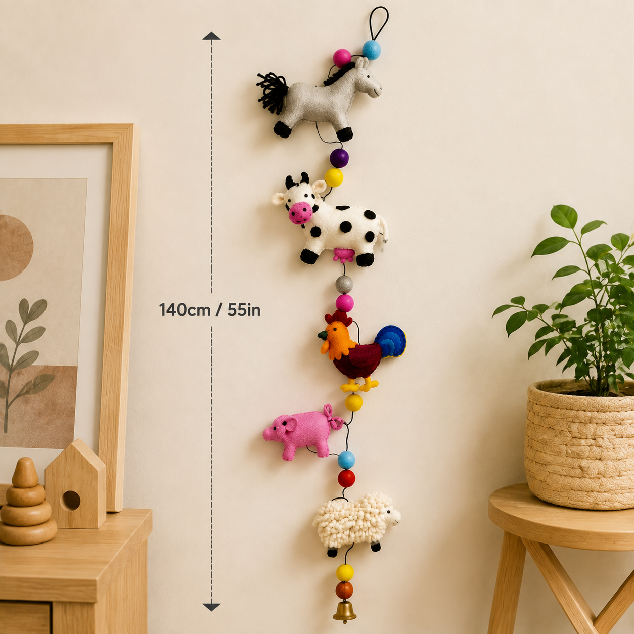 Farm Animals Felt Garland