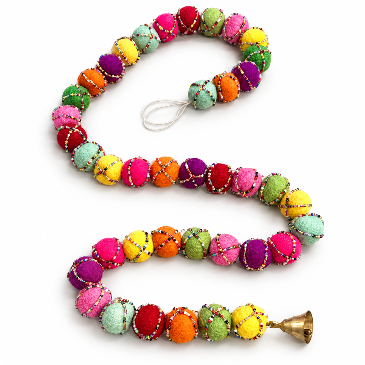 Colorful Felt Ball Garland