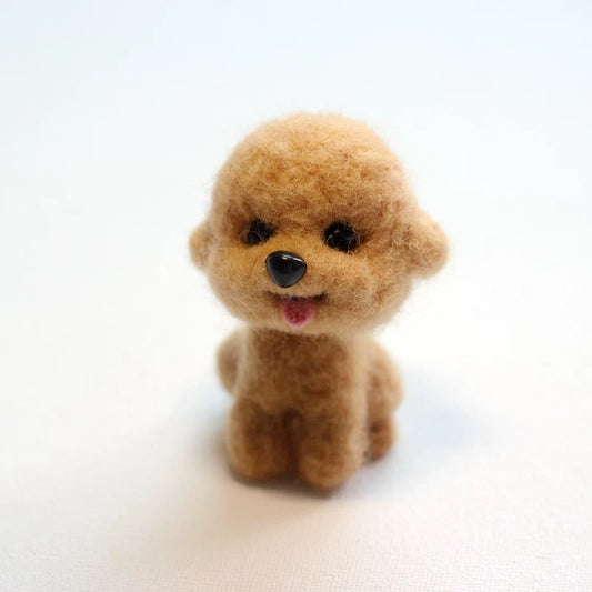 Beige Teddy Dog Needle Felting Kit By Maria Callary Toys