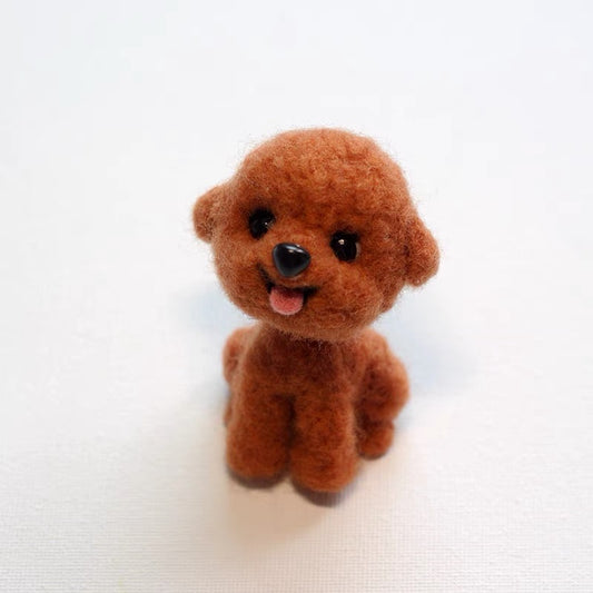 Brown Teddy Dog Needle Felting Kit By Maria Callary Toys