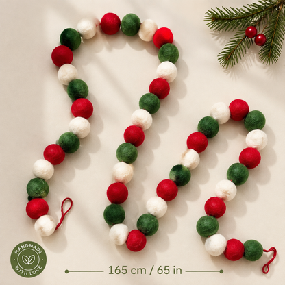 Christmas Felt Ball Garland