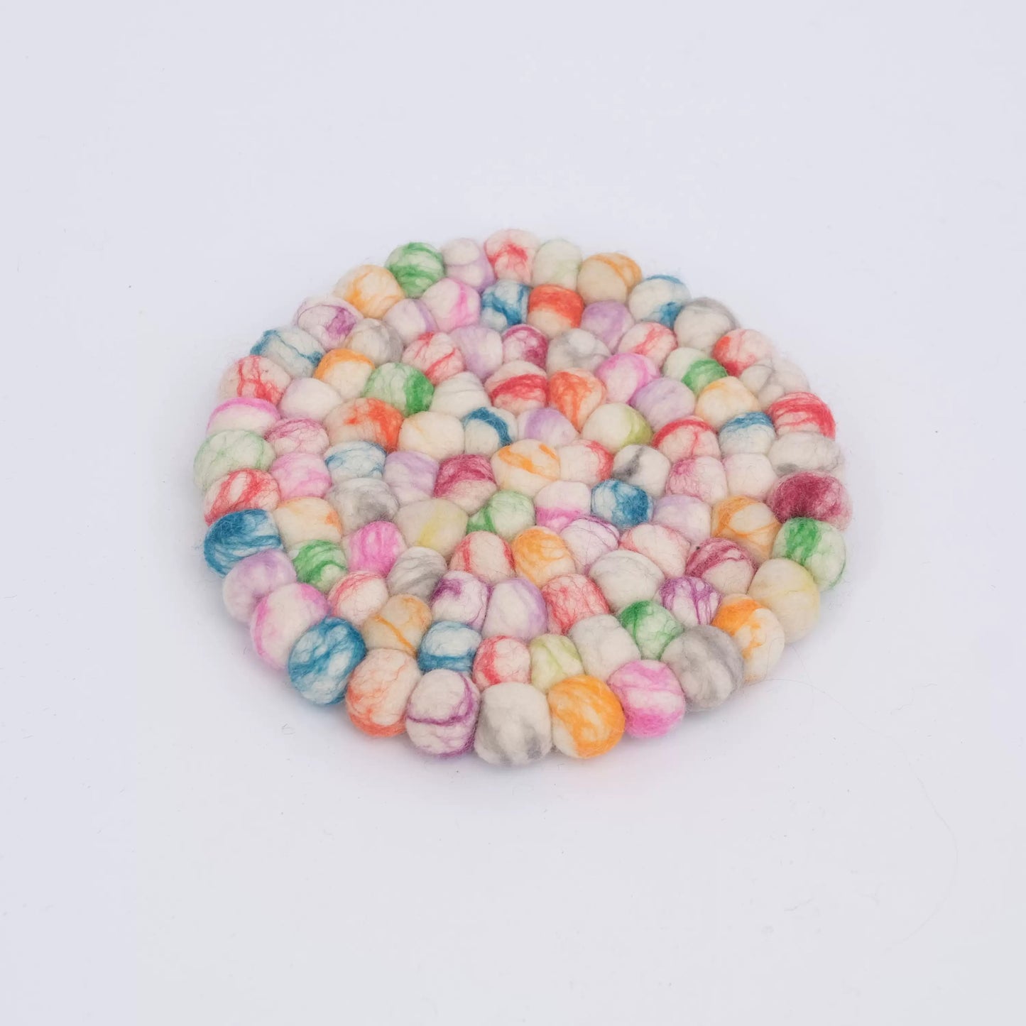 Cute Felt Ball Drink Coaster by Maria Callary Toys