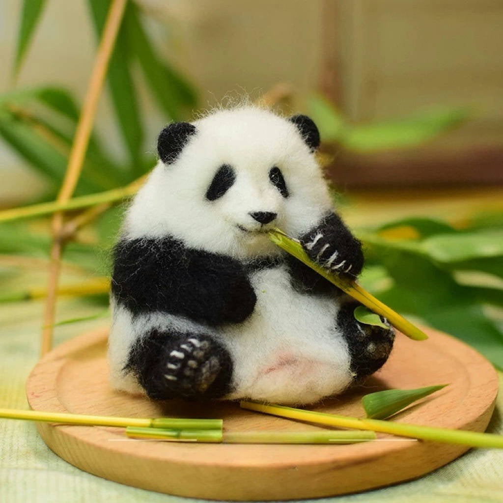 DIY Needle Felted Panda Craft Kit By Maria Callary Toys