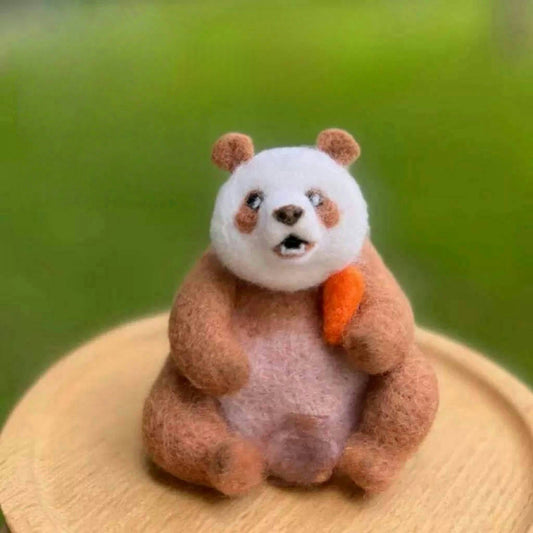 DIY Panda Needle Felting Kit for Beginners by Maria Callary Toys