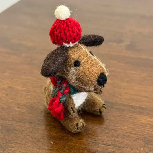 Dog Christmas Ornaments Hanging Decoration By Maria Callary Toys