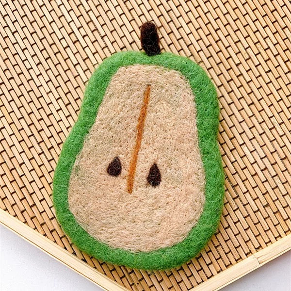 Eco-Friendly Felt Pear Table Coaster by Maria Callary Toys