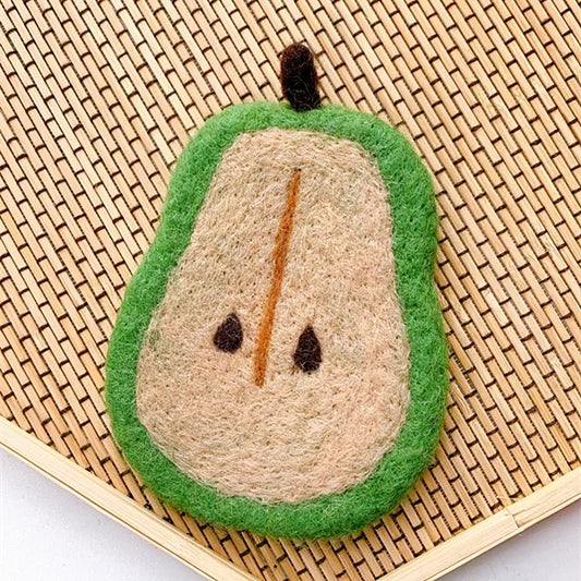 Eco-Friendly Felt Pear Table Coaster by Maria Callary Toys
