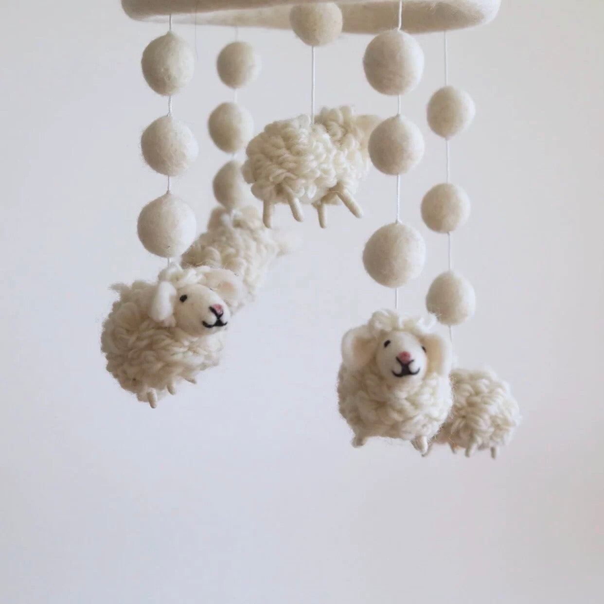 Eco-Friendly Felt Sheep Baby Mobile – The Perfect Nursery Accent by Maria Callary Toys