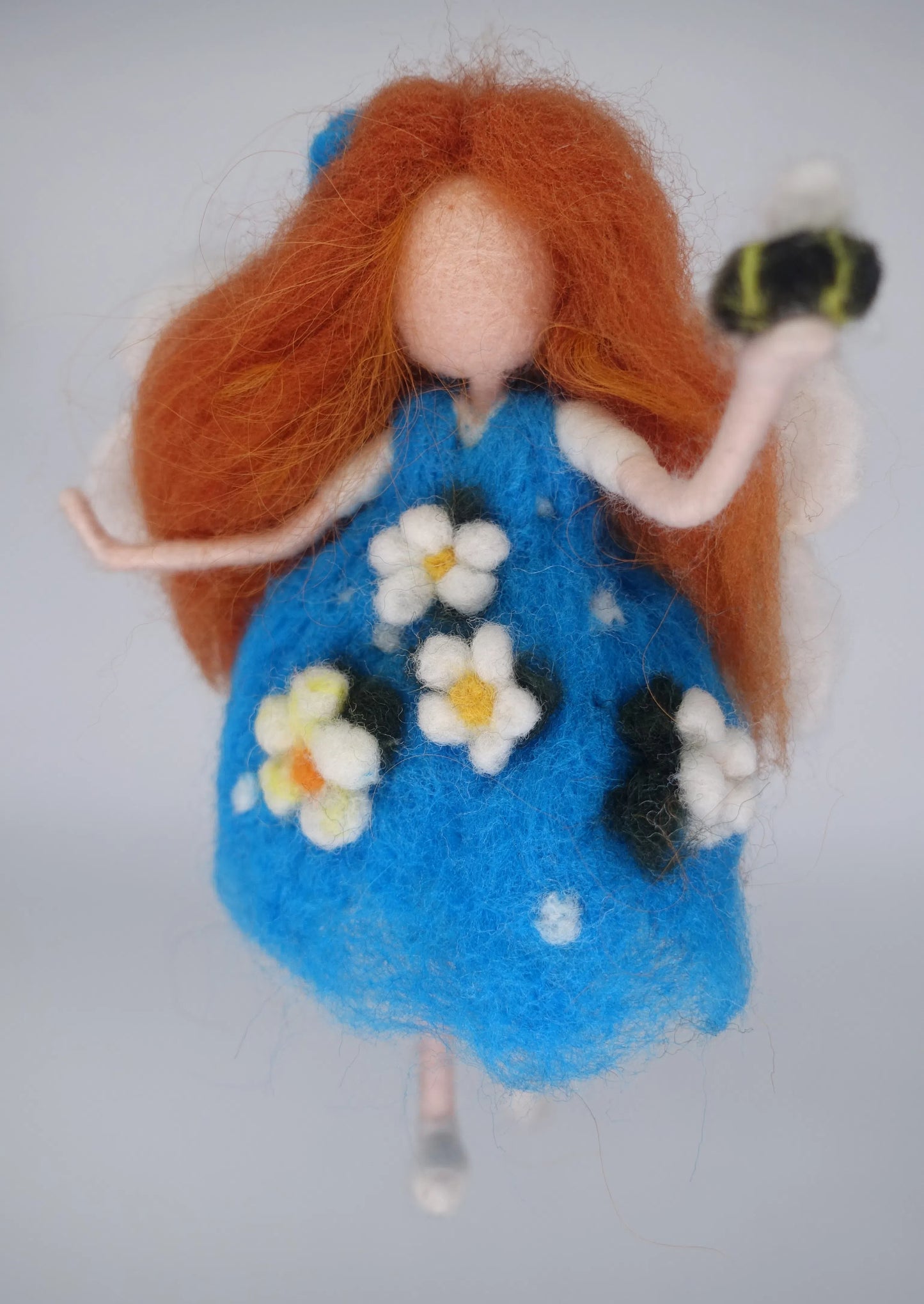  Emily felt fairy doll, perfect for nursery decor and fairy-themed baby room decorations by Maria Callary Toys.
