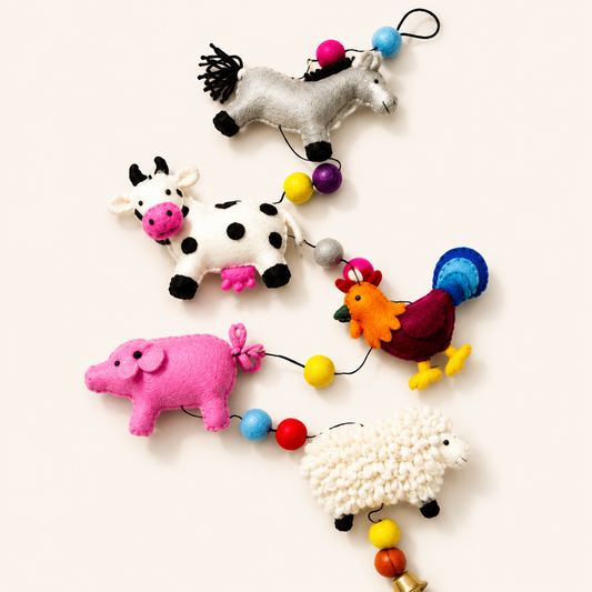 Farm Animals Felt Garland