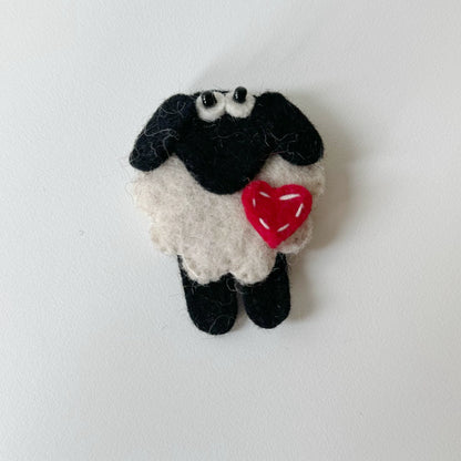 Felted Sheep Pin
