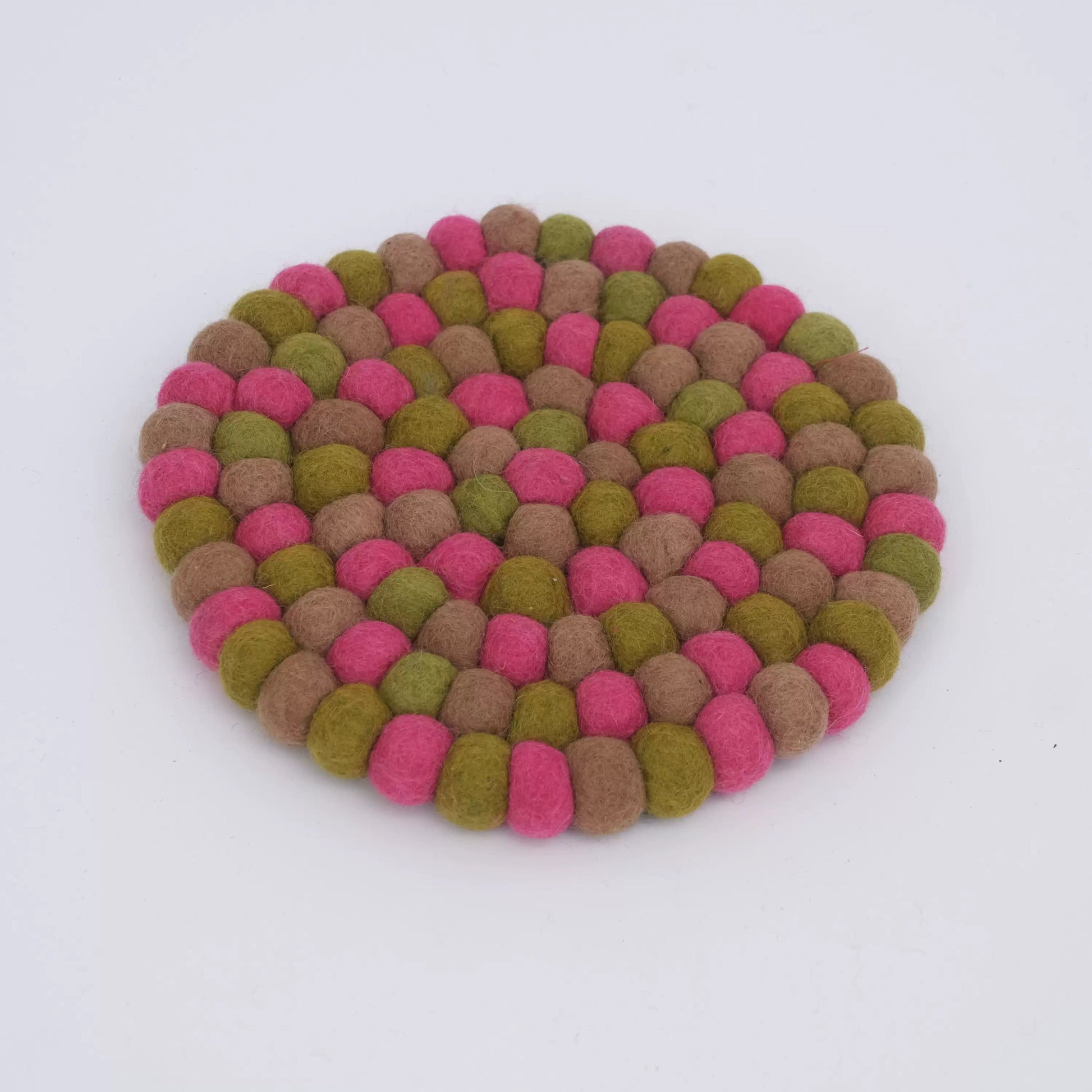 Felt Ball Christmas Drink Coaster by Maria Callary Toys