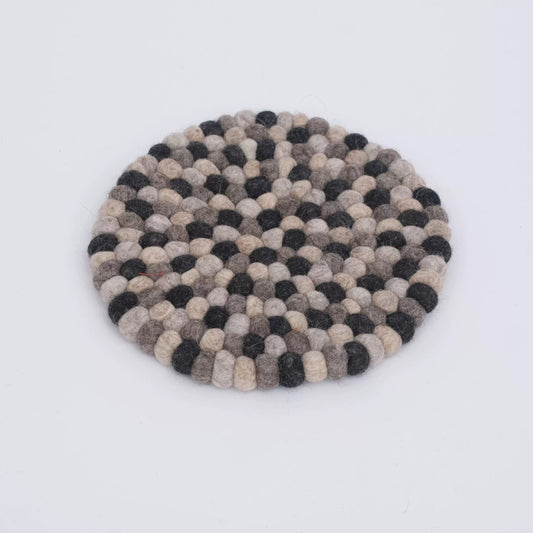 Felt Ball Plant Coaster by Maria Callary Toys