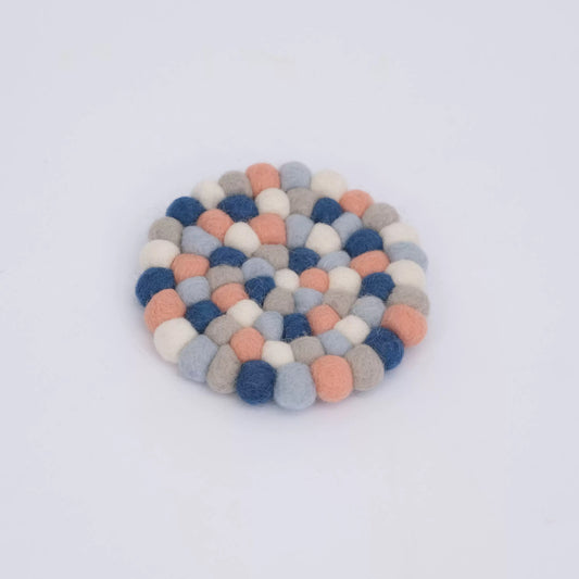 Felt Ball Water Absorbing Coasters by Maria Callary Toys