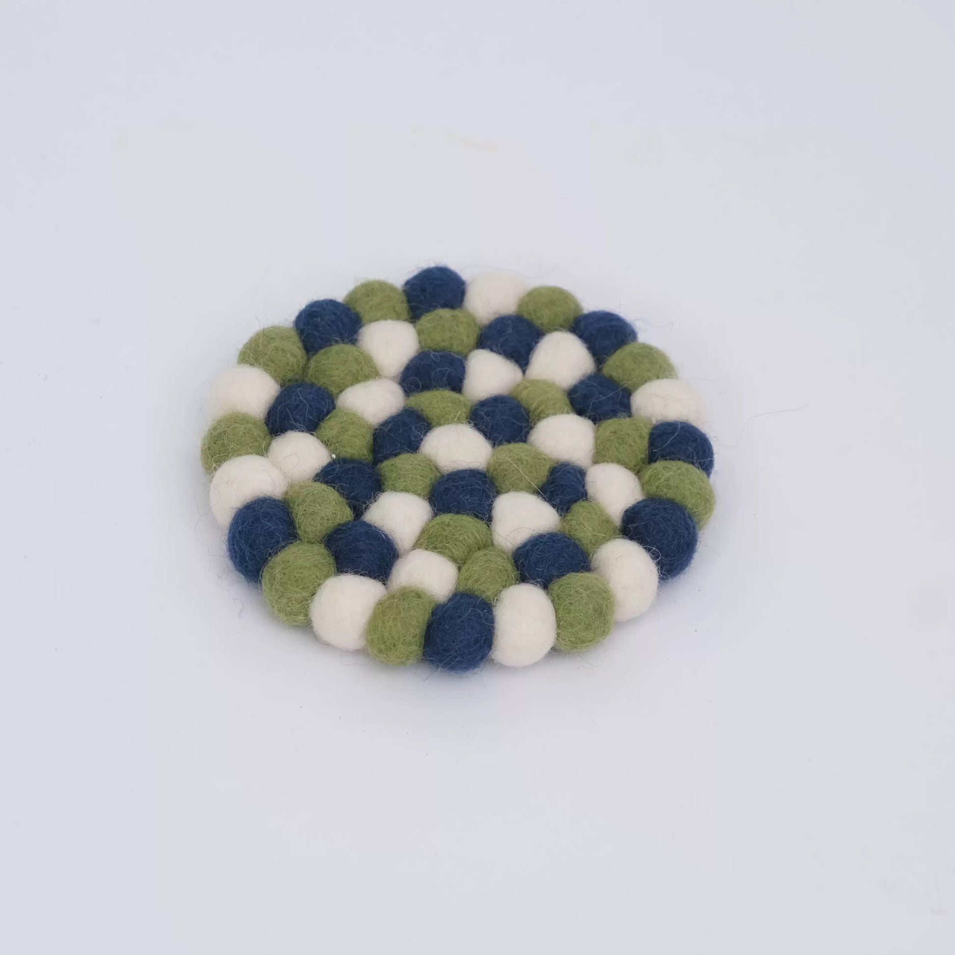Felt Ball Wine Bottle Coaster by Maria Callary Toys