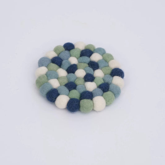 Felt Ball Wine Coaster by Maria Callary Toys