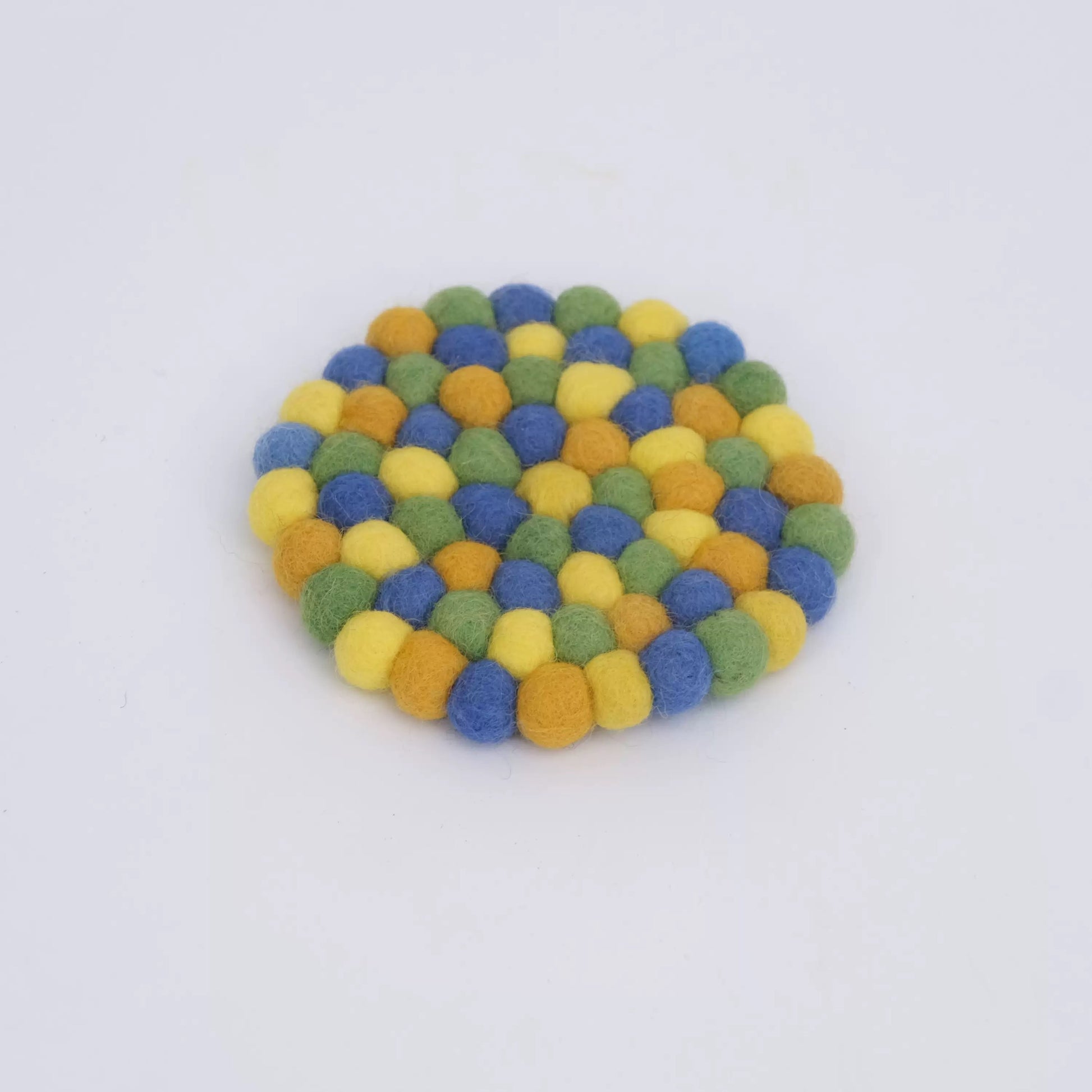 Felt Ball Wine Coasters for Bottles by Maria Callary Toy