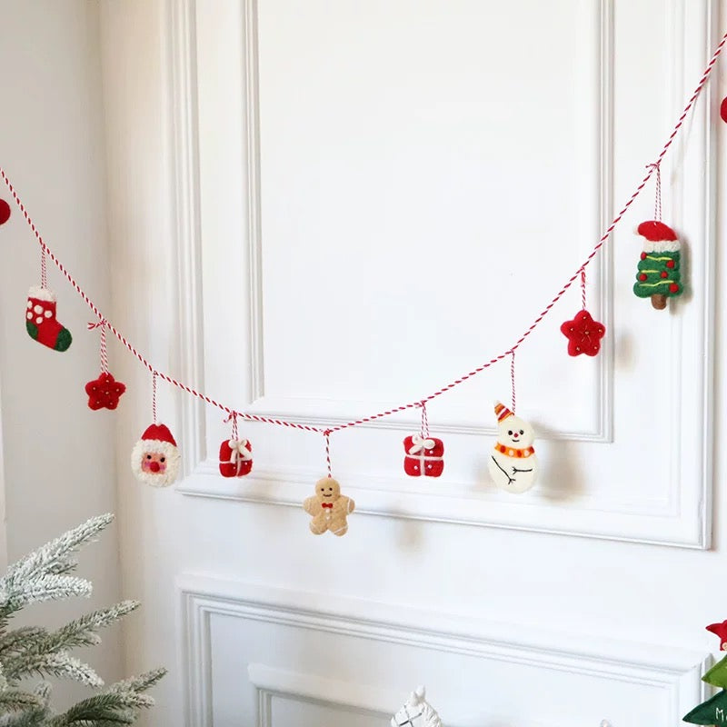 Felt Christmas Garland for Holiday Decor by Maria Callary Toys