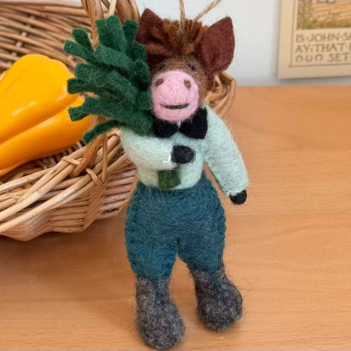 Felt Horse Ornament Hanging Decoration By Maria Callary Toys