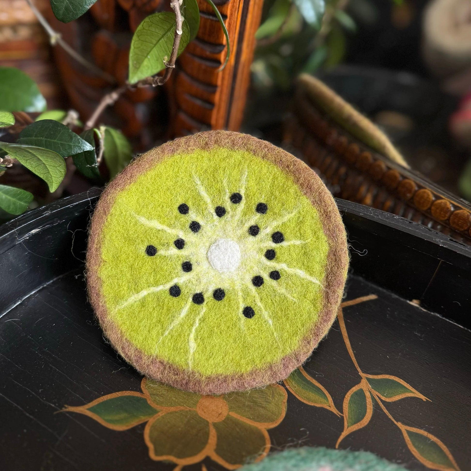Felt Kiwi Cup Coaster by Maria Callary Toys