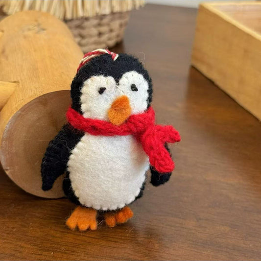 Felt Penguine Ornament Hanging Decoration By Maria Callary Toys