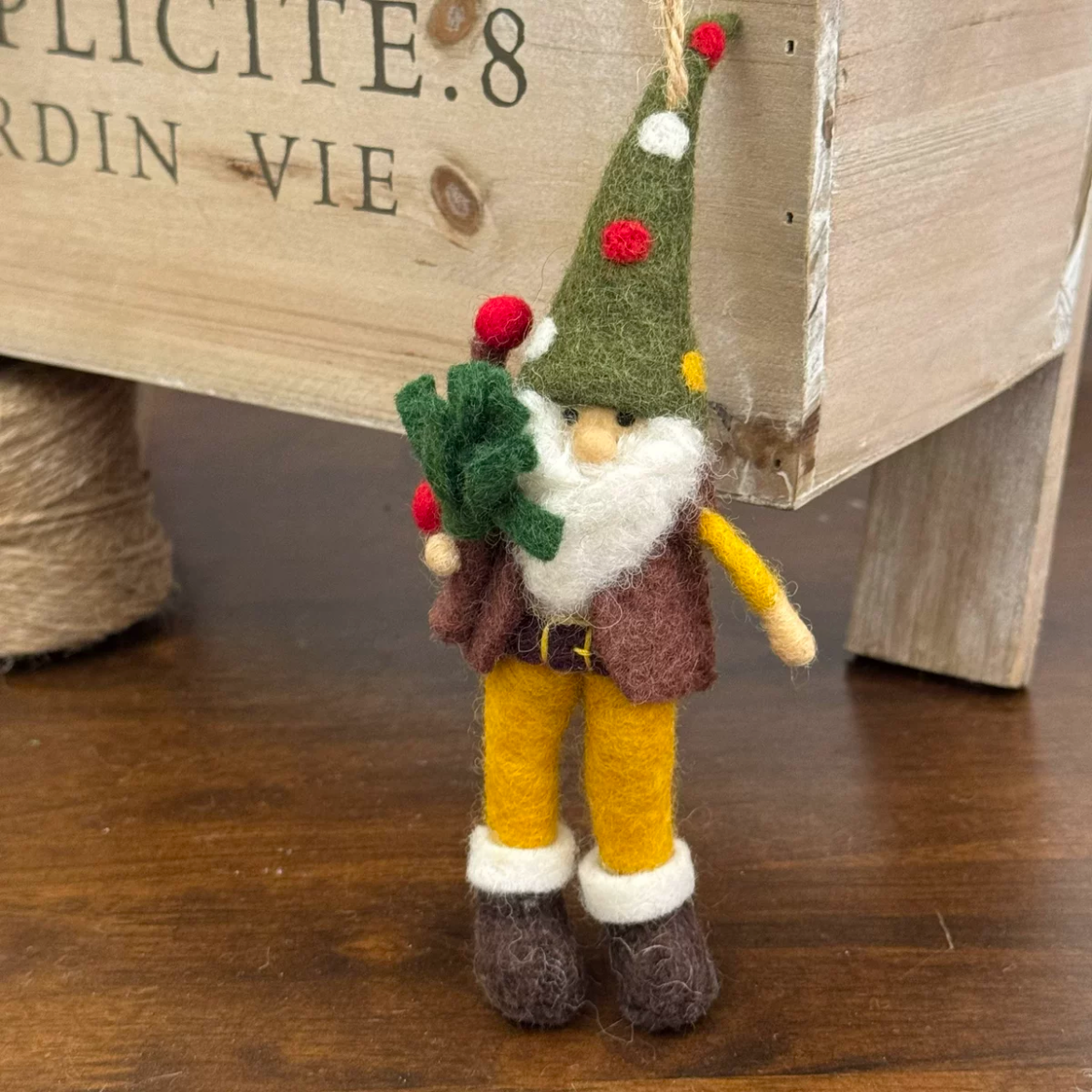 Felt Santa Ornament Hanging Decoration By Maria Callary Toys