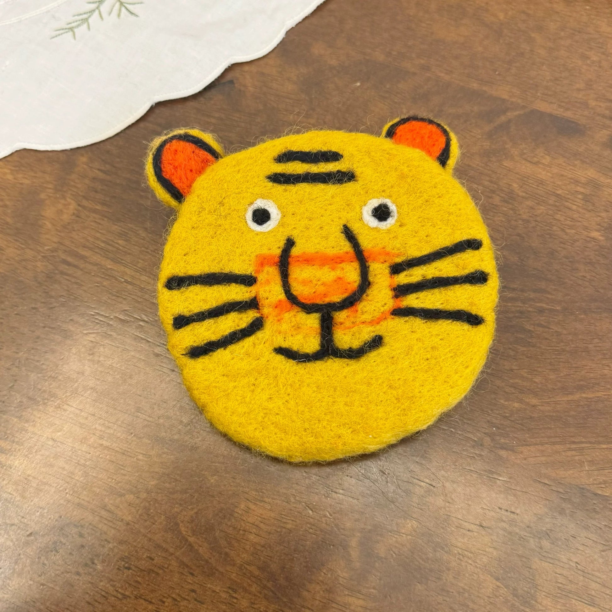 Felt Tiger Unique Drink Coasters by Maria Callary Toys