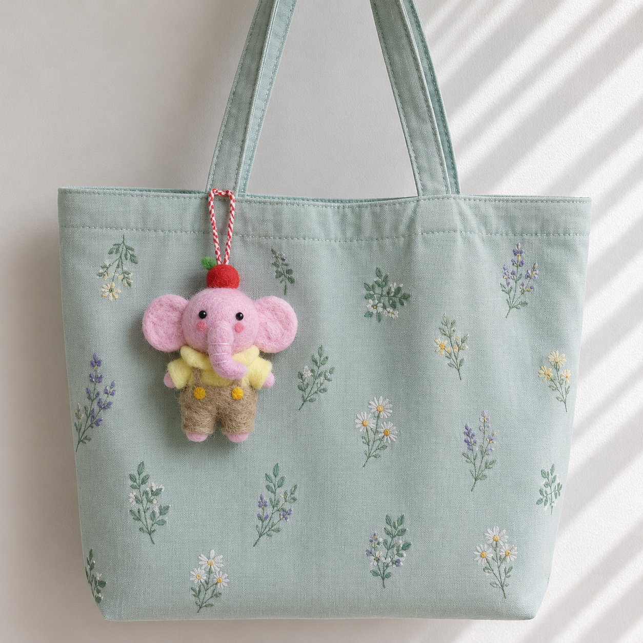 Felt Elephant Bag Charm