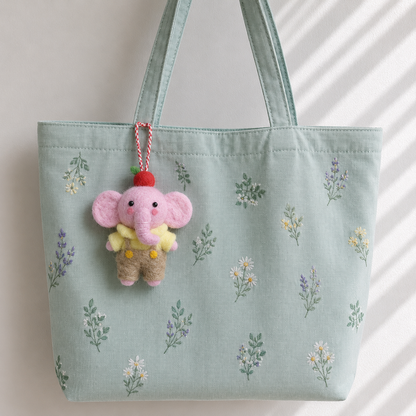Felt Elephant Bag Charm