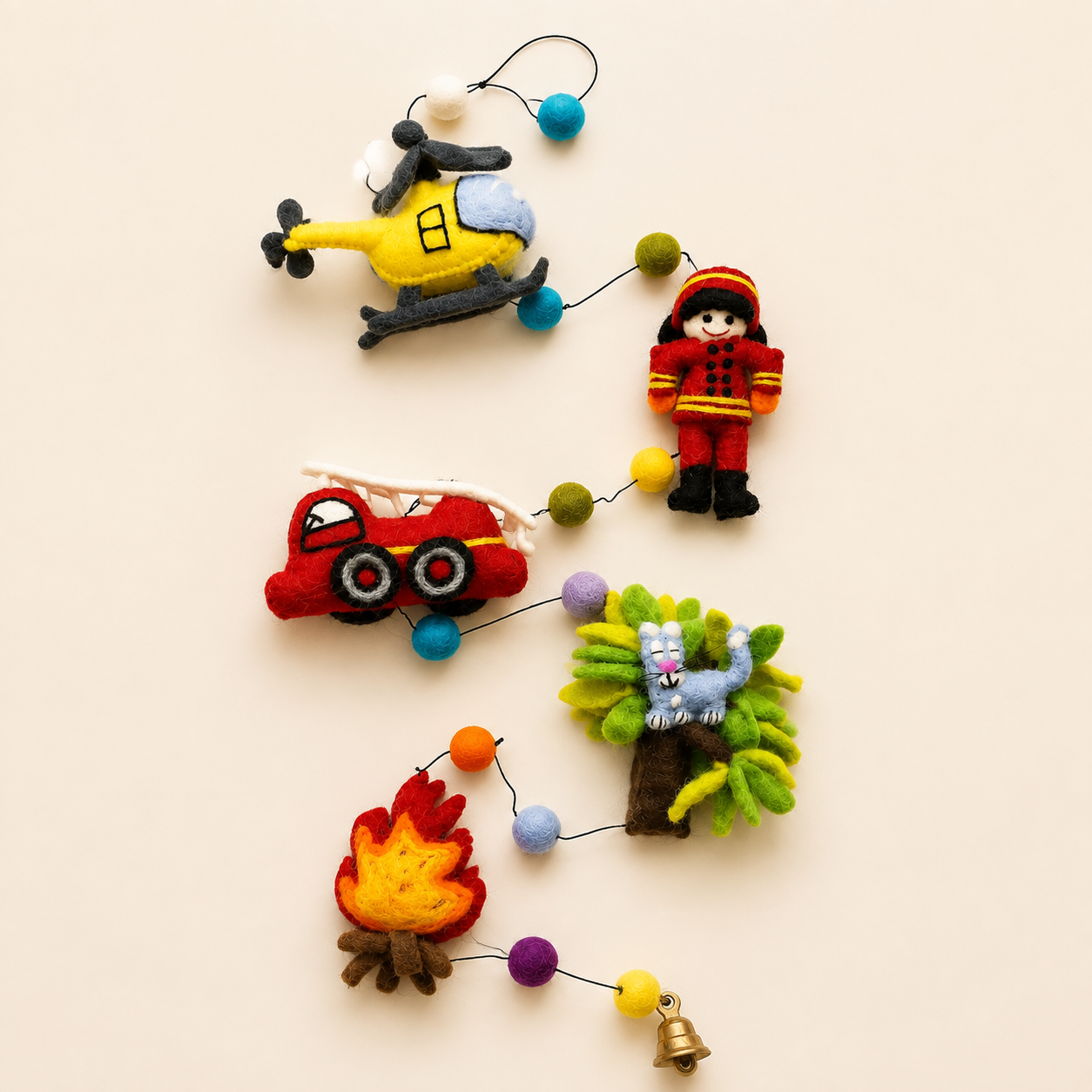 Fire Rescue Felt Garland