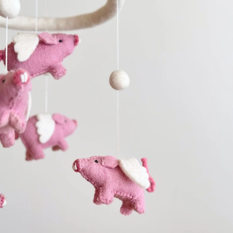 Flying Pig Baby Mobile