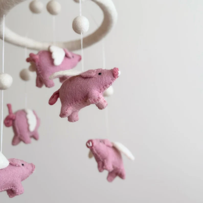 Flying Pig Baby Mobile