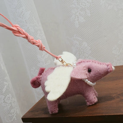 Flying Pig Felted Wool Christmas Ornaments By Maria Callary Toys
